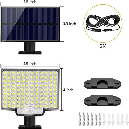 Avelena | 106 LED Solar Außenleuchte mit Bewegungsmelder