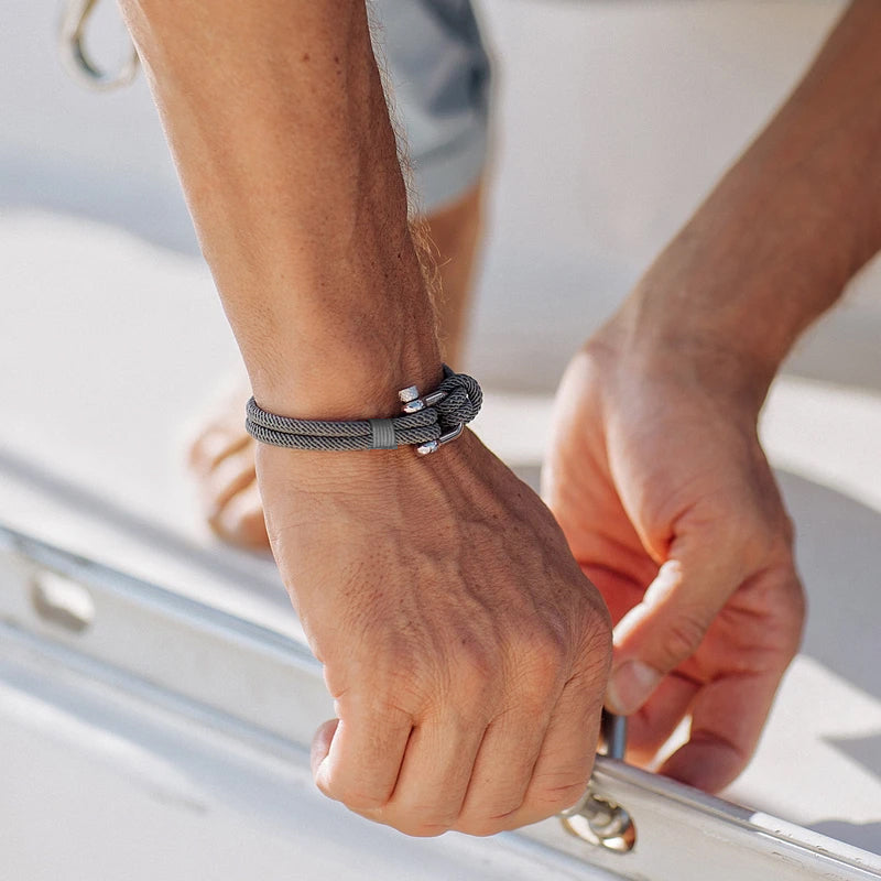 Avelena | Geformte Schnalle Nylon Geflochtenes Armband