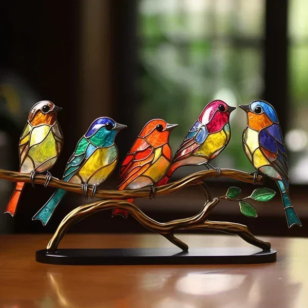 Avelena | Luxus Vogel Figuren aus Farbigem Glas Eleganbird