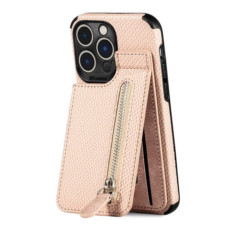 Avelena | Taschenbuchhülle Mit Reißverschluss Und Kreditkartenhalter Für Iphone