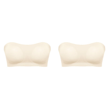 Avelena | Damen trägerloser BH | Grip-Sure Seitenverschluss | Nahtlos & rutschfest | Herausnehmbare Pads