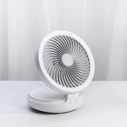 Avelena | Wiederaufladbarer faltbarer Schreibtischventilator, mit vier Modi, Nachtlicht und verstellbarem Winkel, für Studium, Schlaf, Arbeit und im Freien