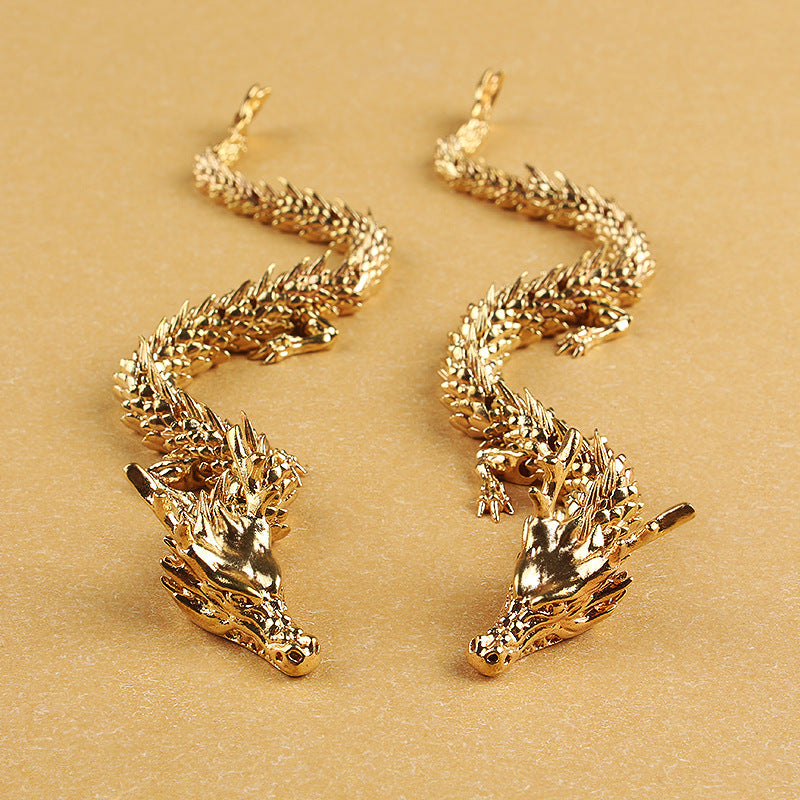 Avelena | Goldener Drache mit beweglichen Gelenken