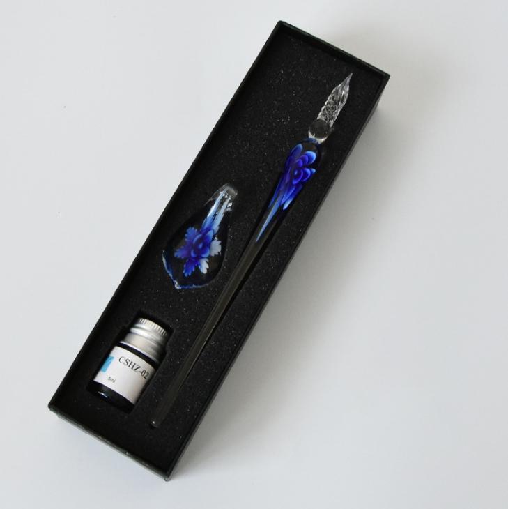 Avelena | Glas Kalligraphie Stift Set Mit Tinte Und Stifthalter
