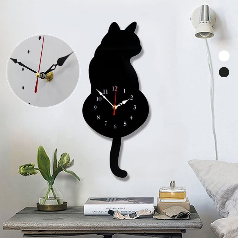 Avelena | Katze Wentzende Halbwand Uhr