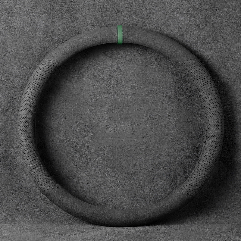 Avelena | Universelle Anti-Rutsch Lenkradabdeckung mit atmungsaktivem Mikrofaser, für rundes & D-förmiges Lenkrad