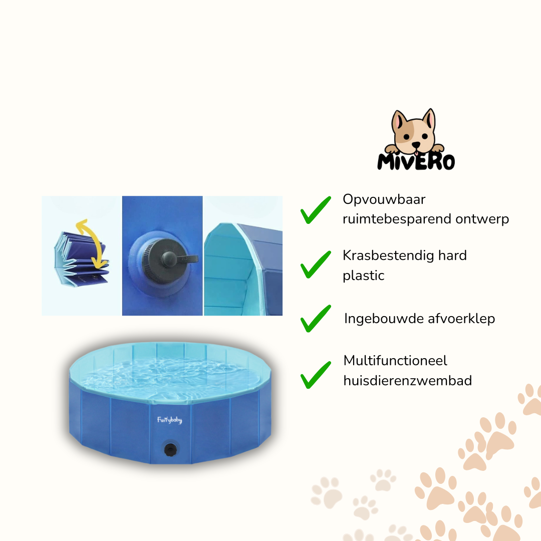 Avelena | Snuffpool Zusammenklappbares Hundepool Hartplastik