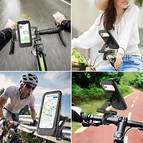 Avelena | Wasserdichter Fahrrad-Handyhalter | 360° Rotation, Touchscreen-Zugriff & Sicher für Radfahren bei jedem Wetter