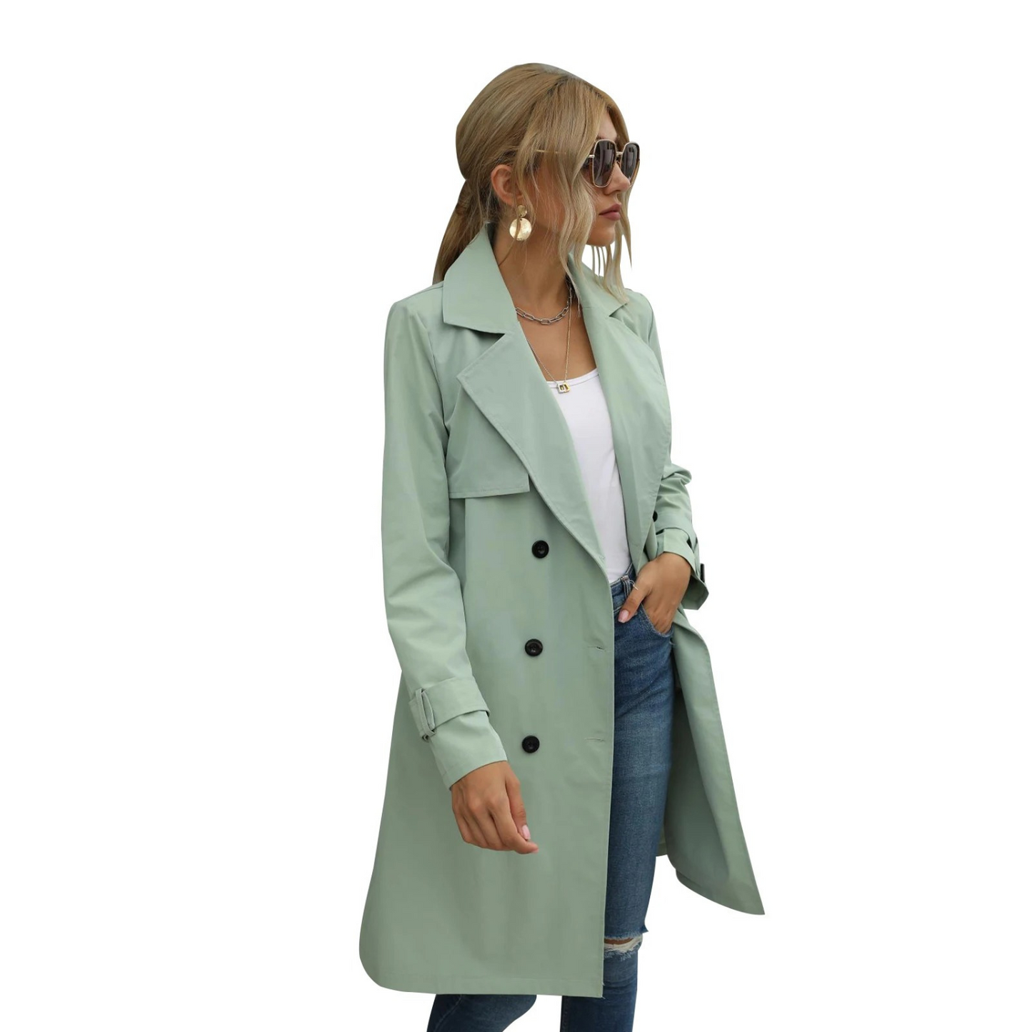 Avelena - eleganter trendiger schicker Trenchcoat