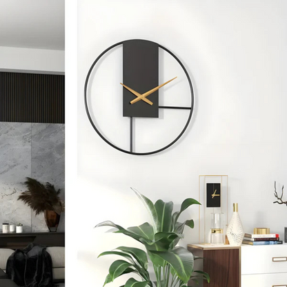 Avelena | Aurum | Minimalistische Stille Wanduhr – Stilvolle große dekorative Uhr