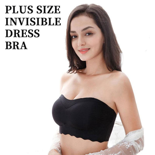 Avelena | Übergröße Elastisch Rutschfester Strapless Eis Seide BH