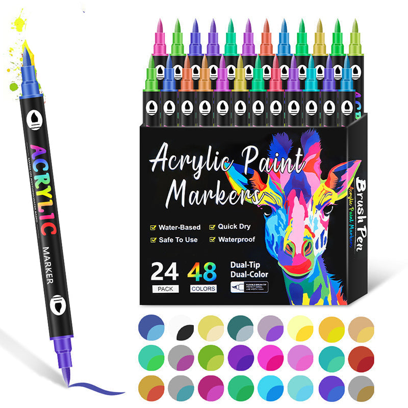 Avelena | Acrylmarker Set | Präzisionsspitze | Deckende Farben für Holz, Stoff, Stein, Metall & mehr