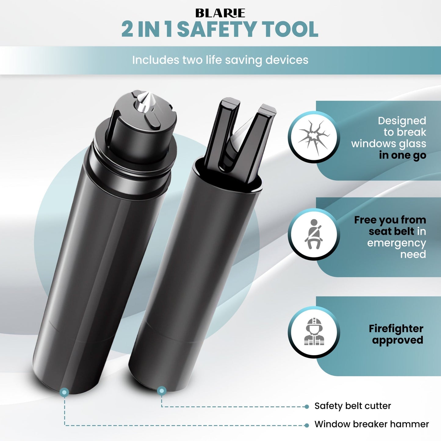 Avelena | CrashBreaker | Auto Notwerkzeug – Fensterzerstörer & Gurtschneider