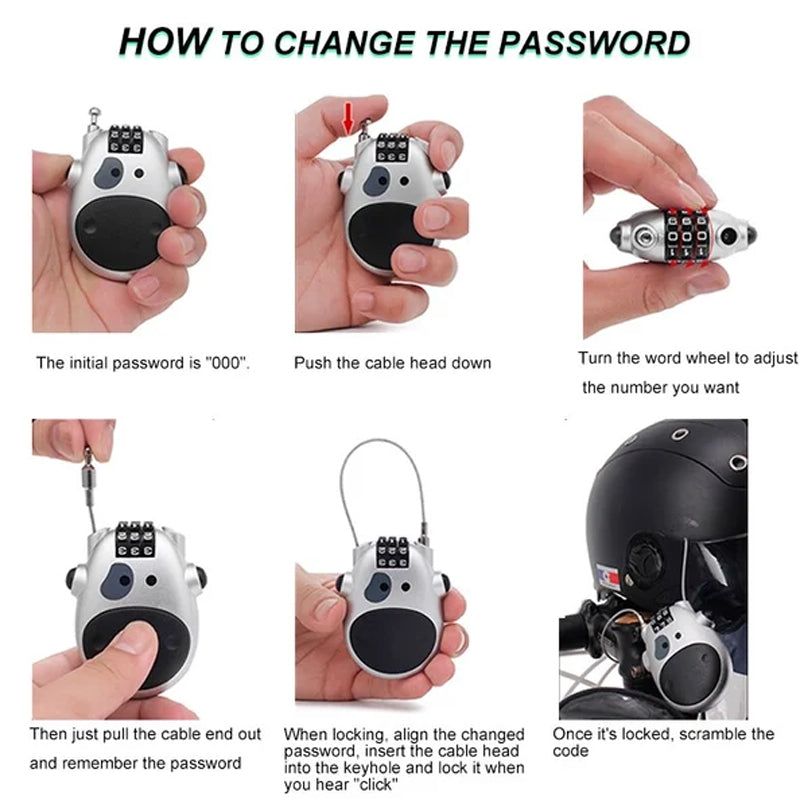 Avelena | Diebstahlsicheres Teleskop-Drahtschloss