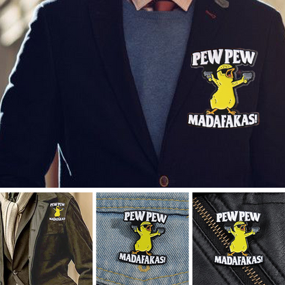 Avelena | Brief & Cartoon-Ente Design Brosche