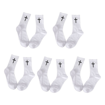 Avelena | Schwarze und weiße Kreuzsocken
