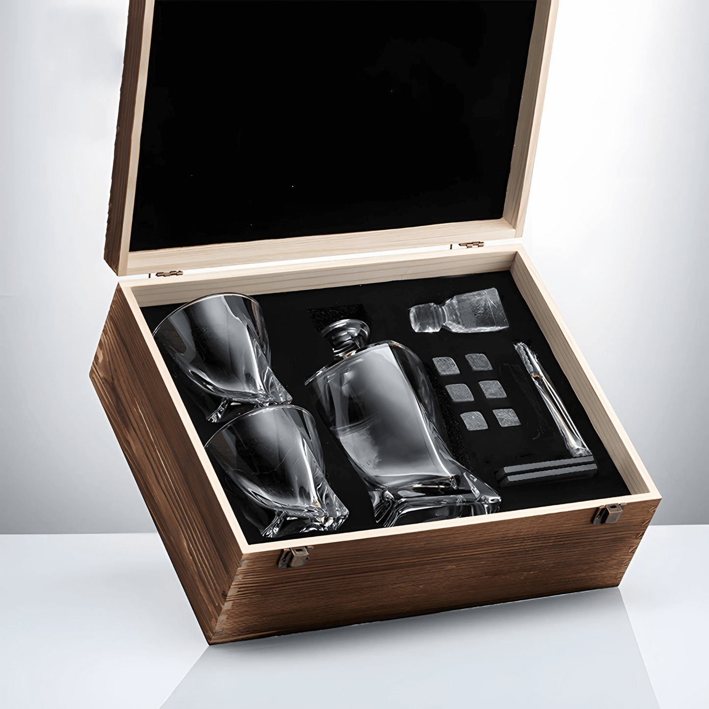 Avelena | Elegantes Kristall-Whisky-Set mit Gläsern und Karaffe