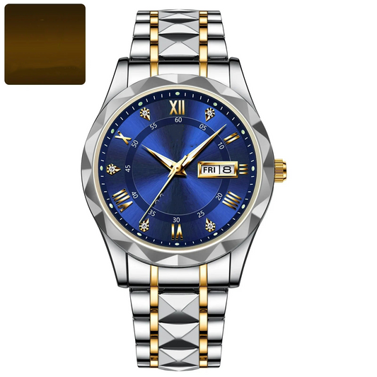 Avelena | Wasserdichte Top-Markenluxus-Herrenarmbanduhr mit Leuchtzifferblatt