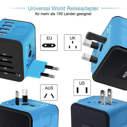 Avelena | Bequee Universal World Plug Reiseadapter, blau