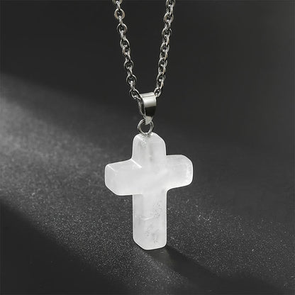 Avelena | Natürliche Edelsteine Kreuz Halskette Eine Spirituelle Schmuckerfahrung