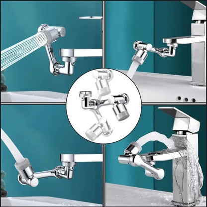 Avelena | SplashTurn - 1080° Drehbarer Wasserhahn mit Spritzwasserschutz