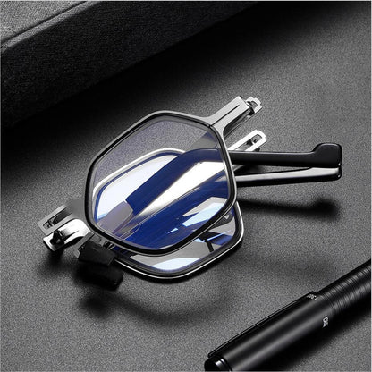 Avelena | Ultra leichtes Titanmaterial schraubenlose faltbare Lesebrille