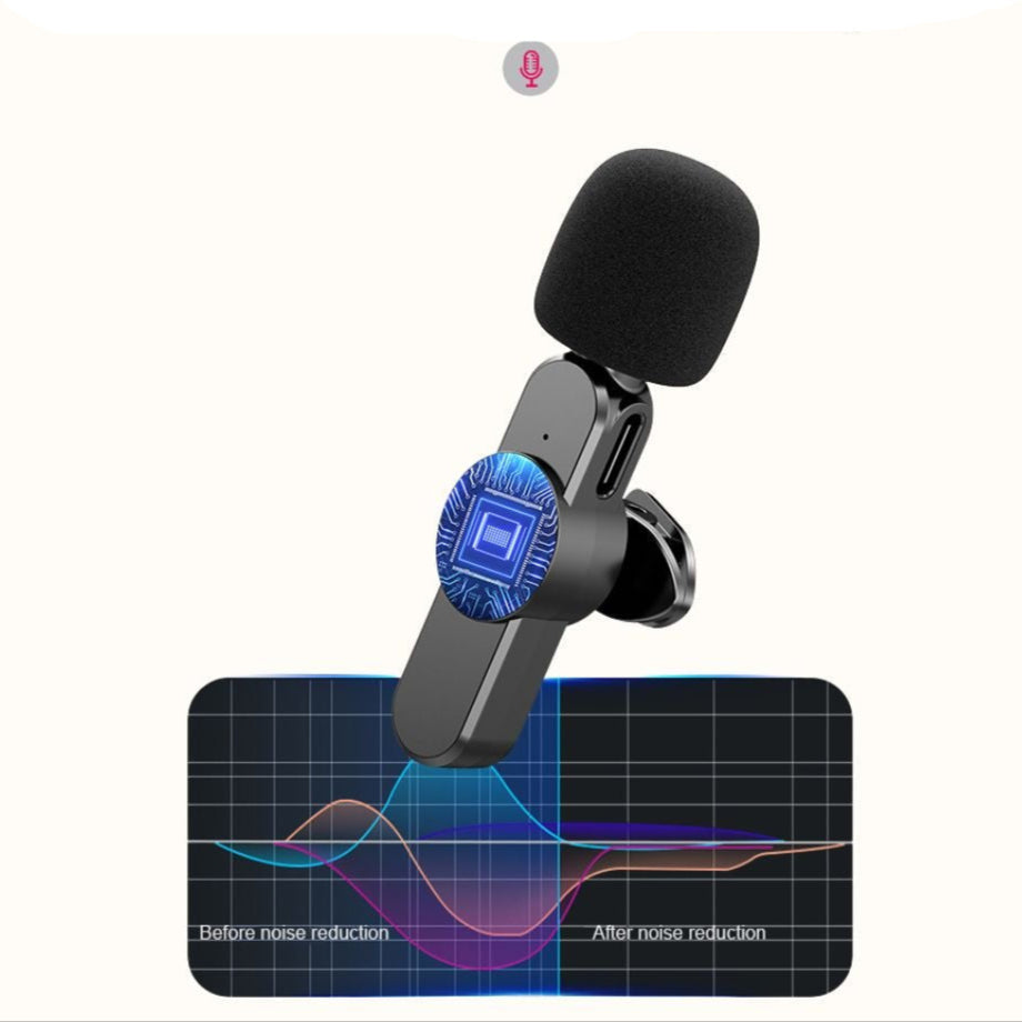 Avelena | Kabelloses Mini-Mikrofon für Smartphone – Lavalier-Mikrofon mit Rauschunterdrückung & 10h Akku