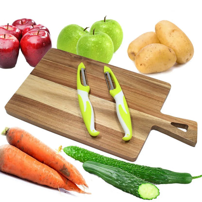 Avelena | 2-teiliges Ultra-scharfes Edelstahl-Klingen Obst- und Gemüse-Schäler-Set