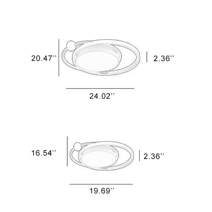 Avelena | Nordic Round Circle LED Deckenleuchte bündig montiert