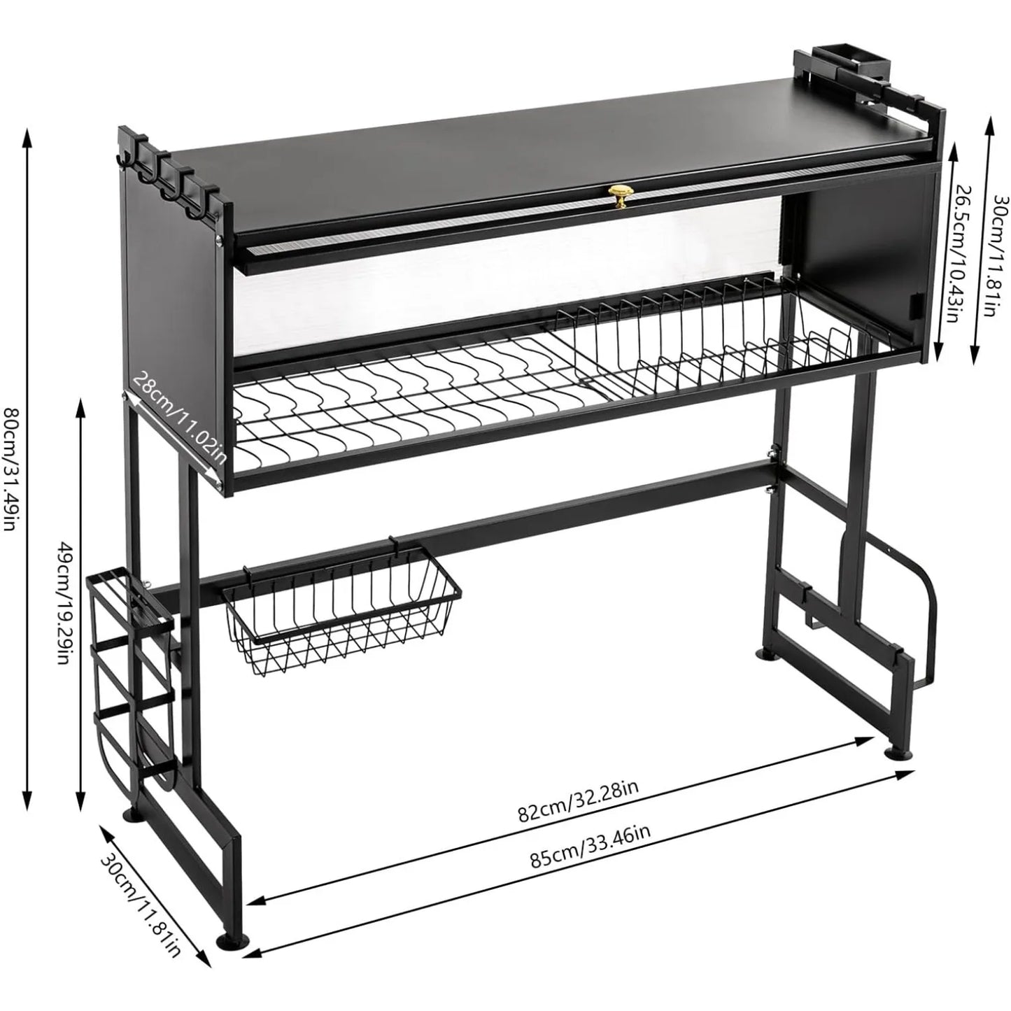 Avelena | 2Stock Über Spüle Geschirr Trockenregal Geschirr Organizer Regal Geschirrablage