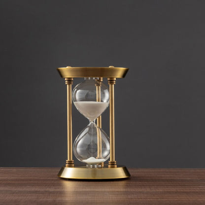 Avelena | 3/5/10 Minuten Retro Metall Handwerk Sanduhr Pendel Home Office Desktop Arrangement Ornament Sand Timer Sandglas Dekoration