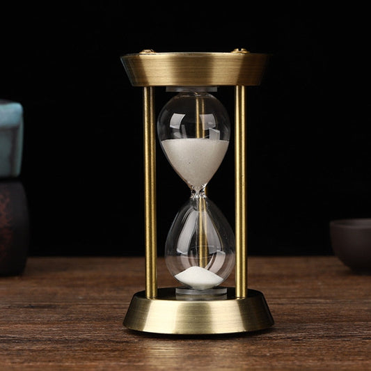 Avelena | 3/5/10 Minuten Retro Metall Handwerk Sanduhr Pendel Home Office Desktop Arrangement Ornament Sand Timer Sandglas Dekoration