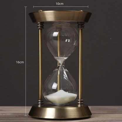 Avelena | 3/5/10 Minuten Retro Metall Handwerk Sanduhr Pendel Home Office Desktop Arrangement Ornament Sand Timer Sandglas Dekoration
