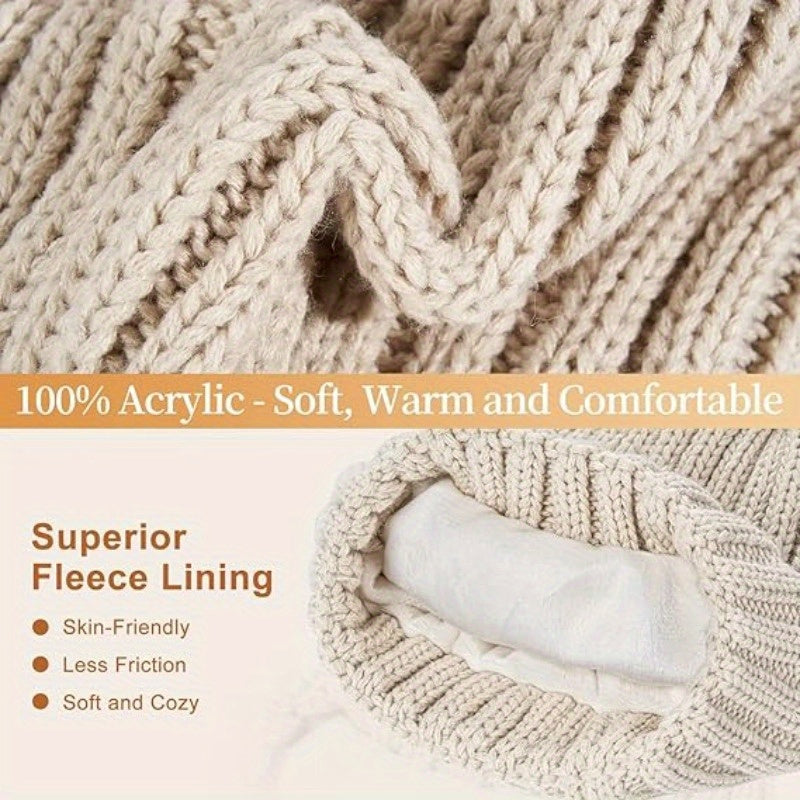 Avelena | WinterWarm 3-in-1 Set – Mütze, Schal und Touchscreen-Handschuhe