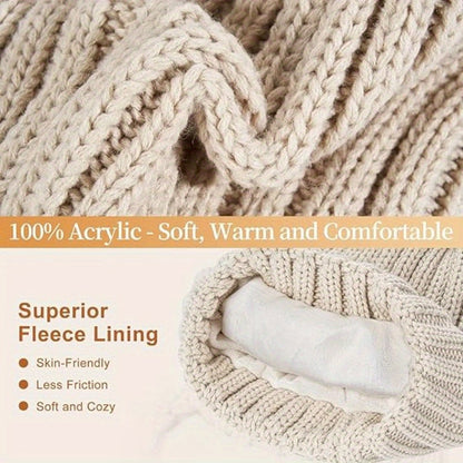 Avelena | WinterWarm 3-in-1 Set – Mütze, Schal und Touchscreen-Handschuhe