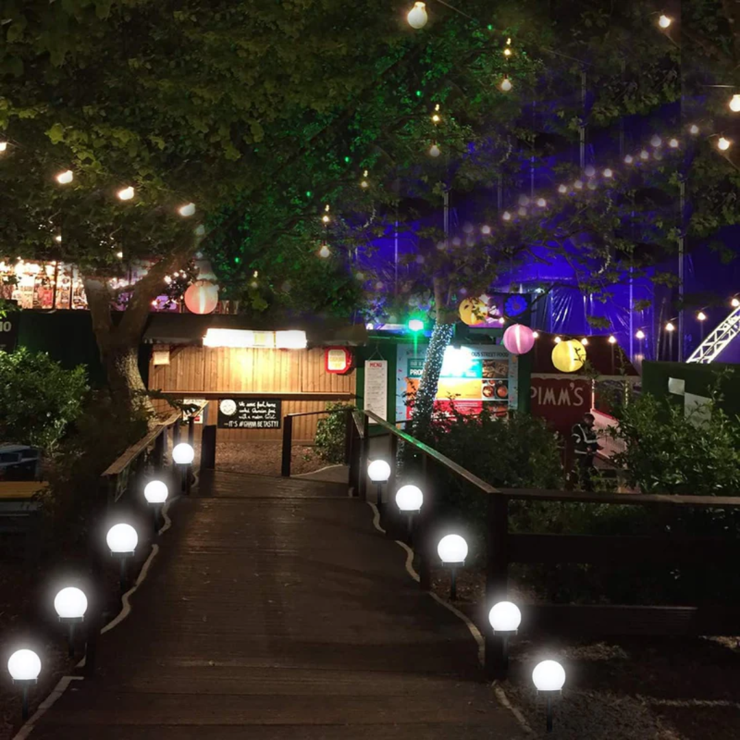 Avelena | 3 Stück Wasserdichte LED Solar Gartenlichter - SunLuxe Orbs
