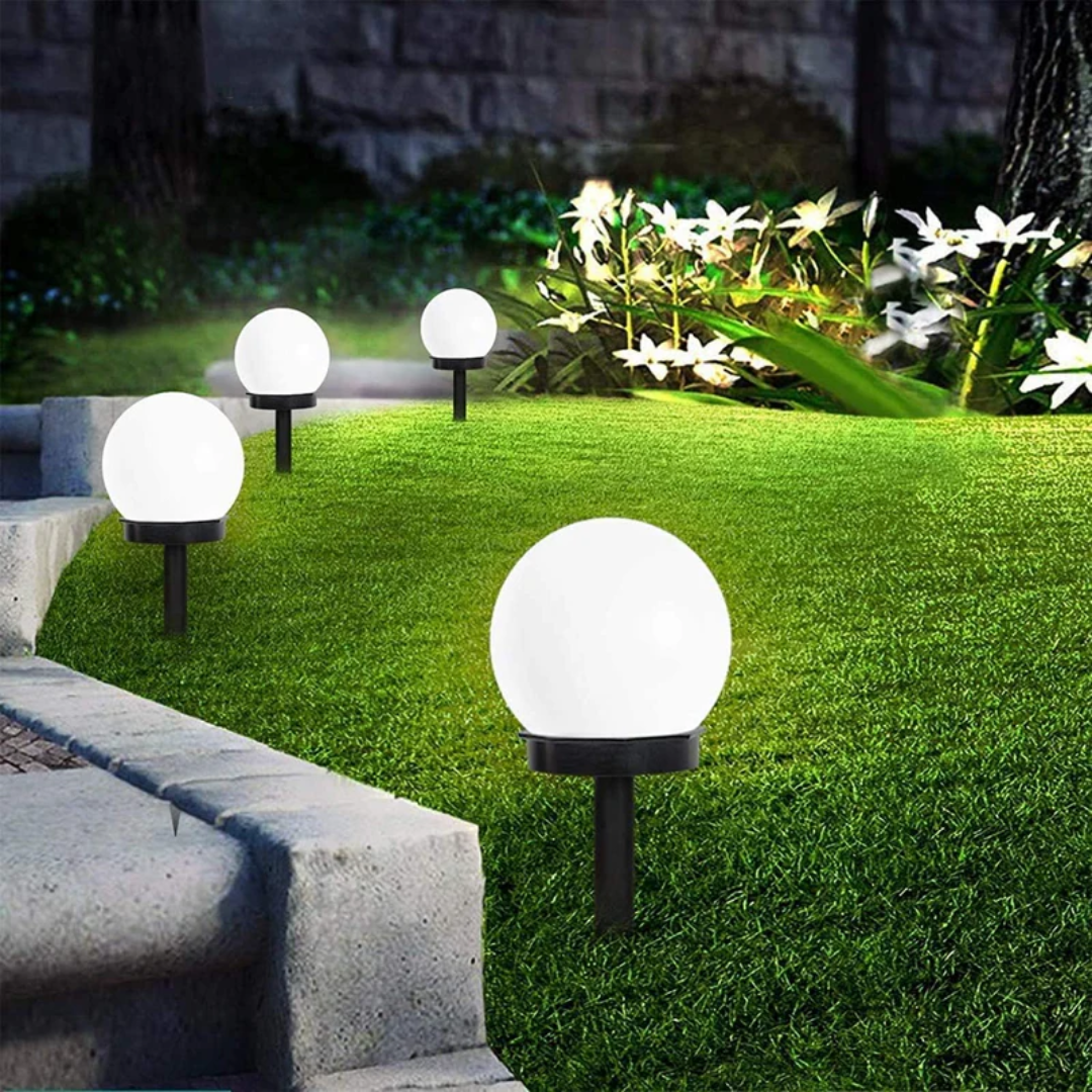 Avelena | 3 Stück Wasserdichte LED Solar Gartenlichter - SunLuxe Orbs