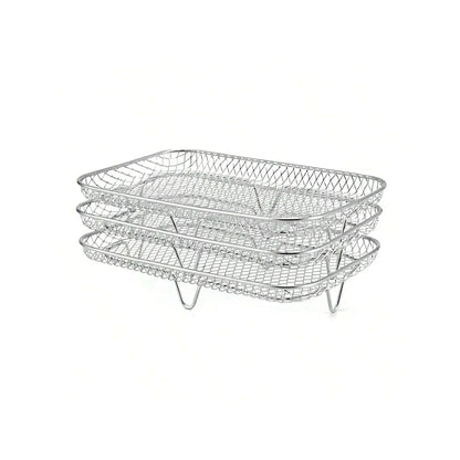 Avelena | 3-Tier Edelstahl Air Fryer Rack Universelles Stapelbares Zubehör