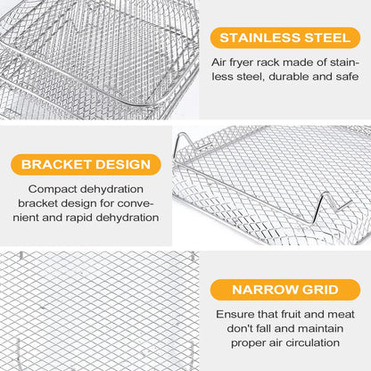 Avelena | 3-Tier Edelstahl Air Fryer Rack Universelles Stapelbares Zubehör
