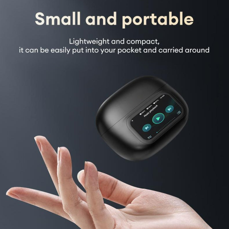 Avelena | Clip-On Ohr LCD Vollfarb-Touchscreen Audio Drahtlose Kopfhörer