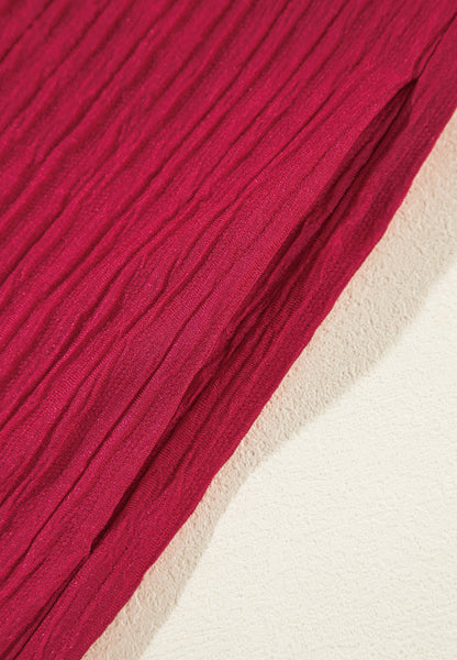 Avelena | Langärmeliges Kleid mit Rüschen und Einkerbungen