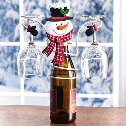 Avelena | Urlaub Weinflasche & Glas Halter - Weihnachtsdekoration