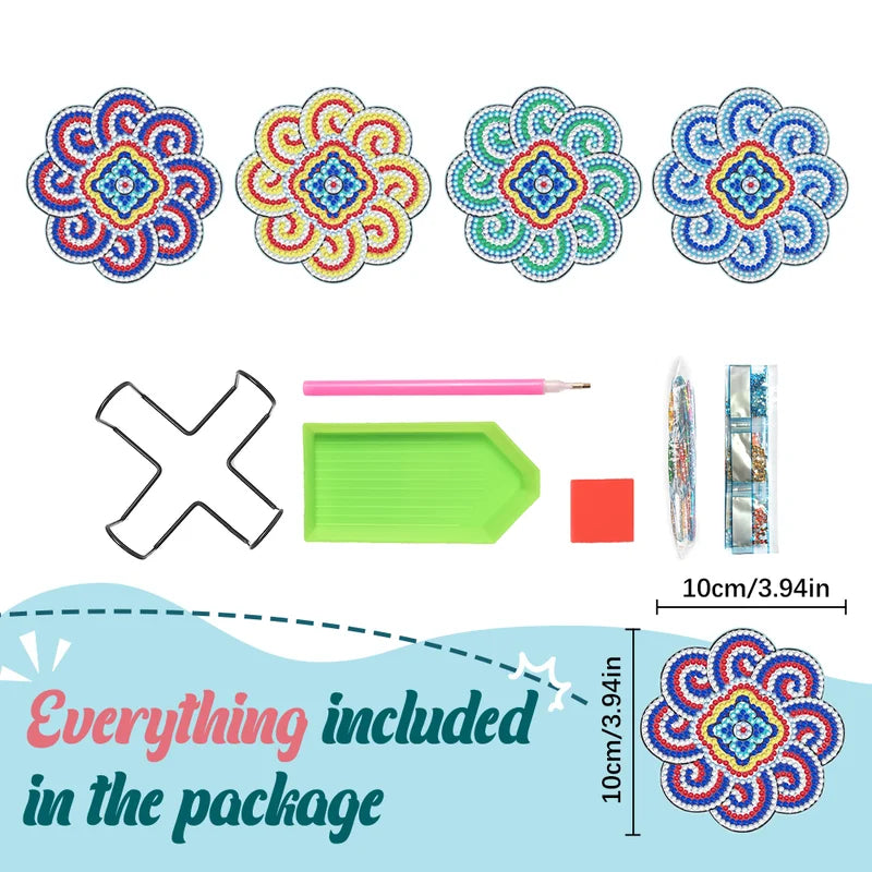 Avelena | Diamond Crafts Untersetzer Diamond Painting Untersetzer (Mandala)