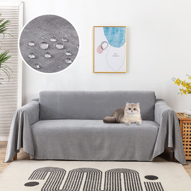 Avelena | Wasserdichtes Sofa-Wurfdecke | Rutschfest. Jacquard-Kanten & Ideal für Haustiere und Schutz von Möbeln
