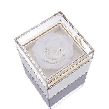 Avelena | [Ideales Geschenk] Ewige Rosenbox - Mit gravierter Halskette & künstlicher Rose