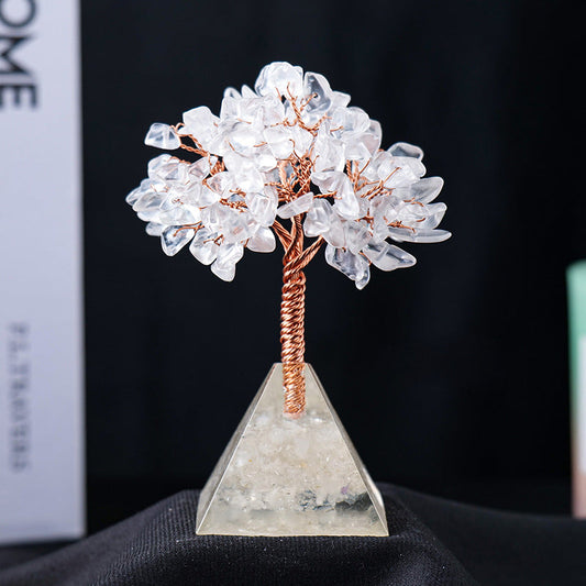 Avelena | Naturstein Kies Pyramidensockel Feng Shui Baum