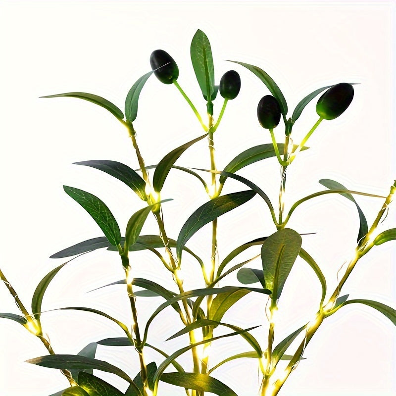 Avelena | Beleuchteter Olivenbaum LED Lampe – Modernes Dekor für festliche Anlässe, Hochzeiten, Geburtstage und Partystimmung, ideal für Esstisch, Schrank oder Café-Dekor