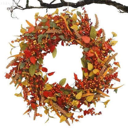 Avelena | Herbstlicher Türkranz mit Blättern, 35-45cm