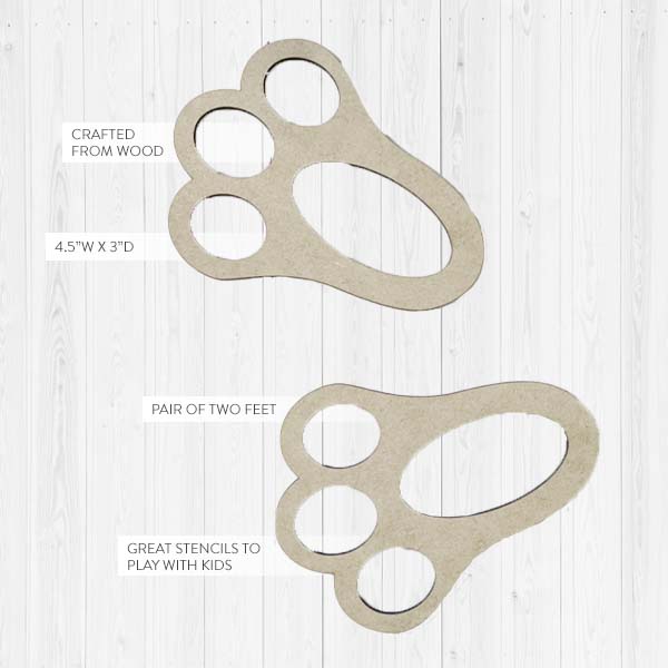 Avelena | Bunny Rabbit Paws Schablonen, Set Von 2