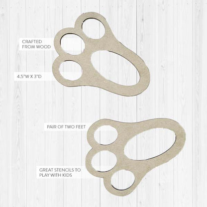 Avelena | Bunny Rabbit Paws Schablonen, Set Von 2